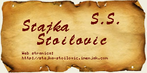 Stajka Stoilović vizit kartica